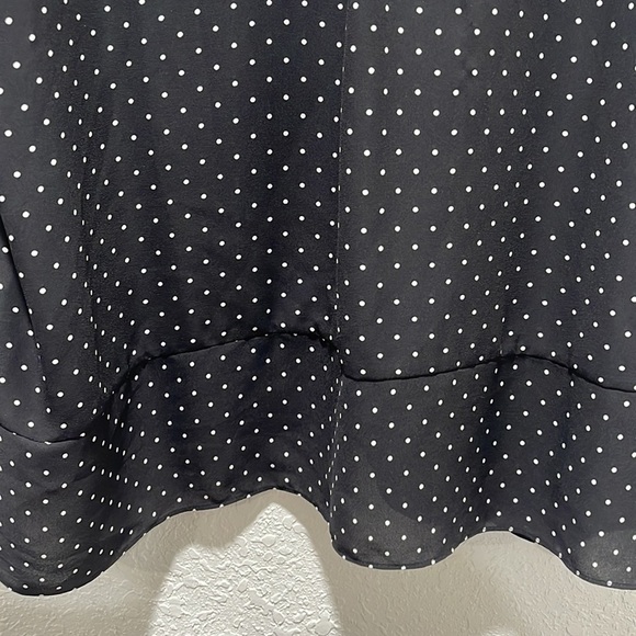Chico's womens black with dots long sleeve blouse size 3 GUC - Picture 10 of 13